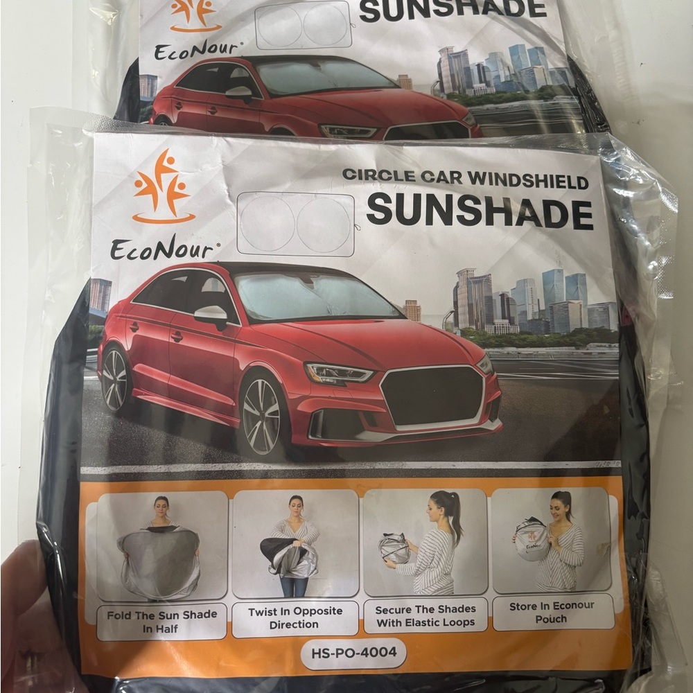 Econour Car Windshield Sun Shade 64"‎ x 32"